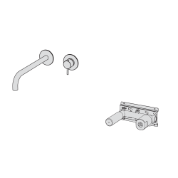 Built-in basin mixer